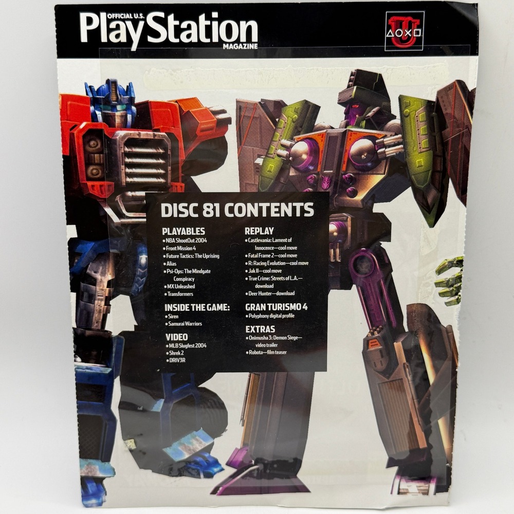 Sony Kids PlayStation Magazine Issue 81 Demo Disc PS2 Transformers Retro Gaming